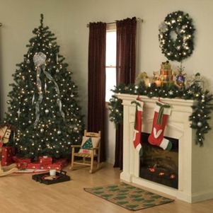 prelit artificial Christmas trees