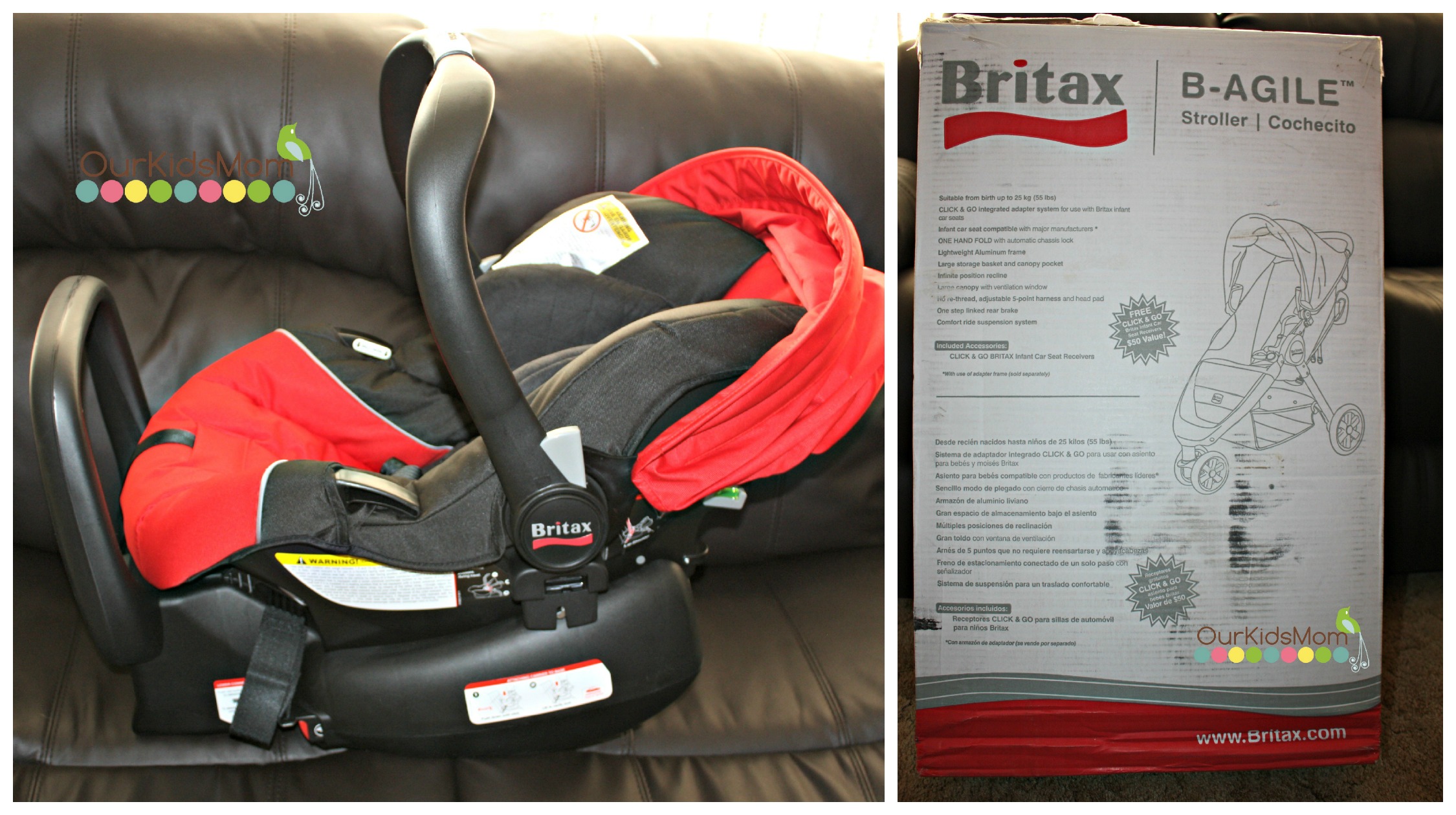 Britax Chaperone Infant Baby Car Seat Canopy Support Arch Plastic Black 