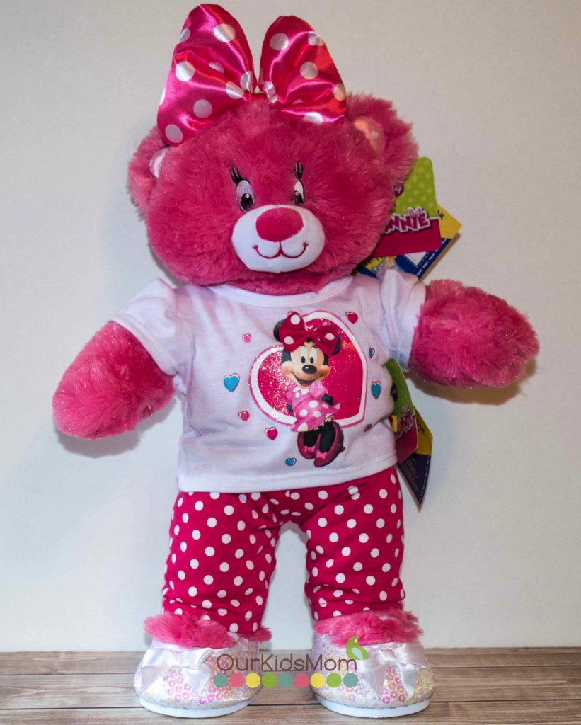 Build a Bear Minnie Mouse Signature Pink Polka Dot Party Dress Teddy Doll Size Outfit 