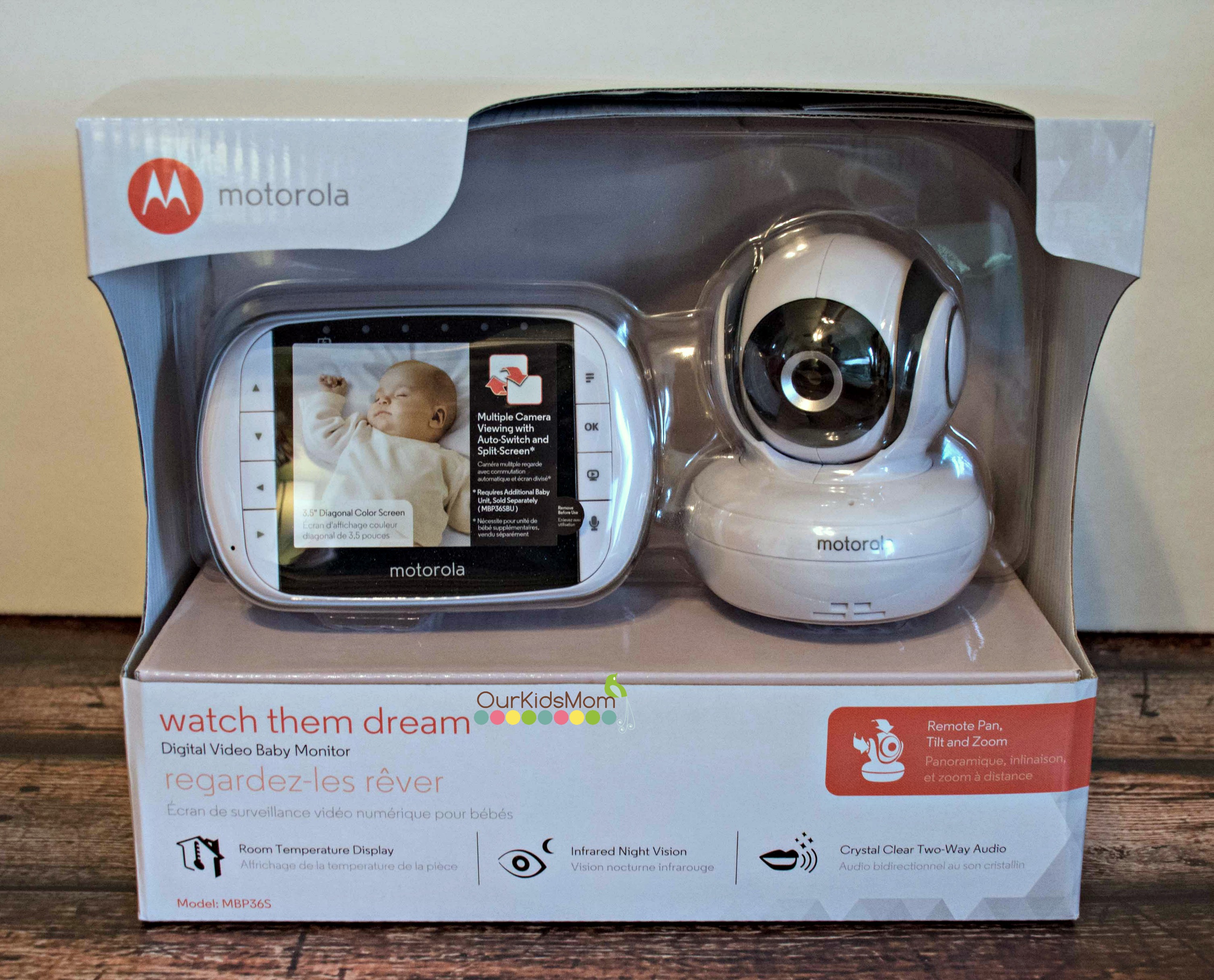 Used Motorola 3.5" Video Baby Monitor MBP36S-RK128. 