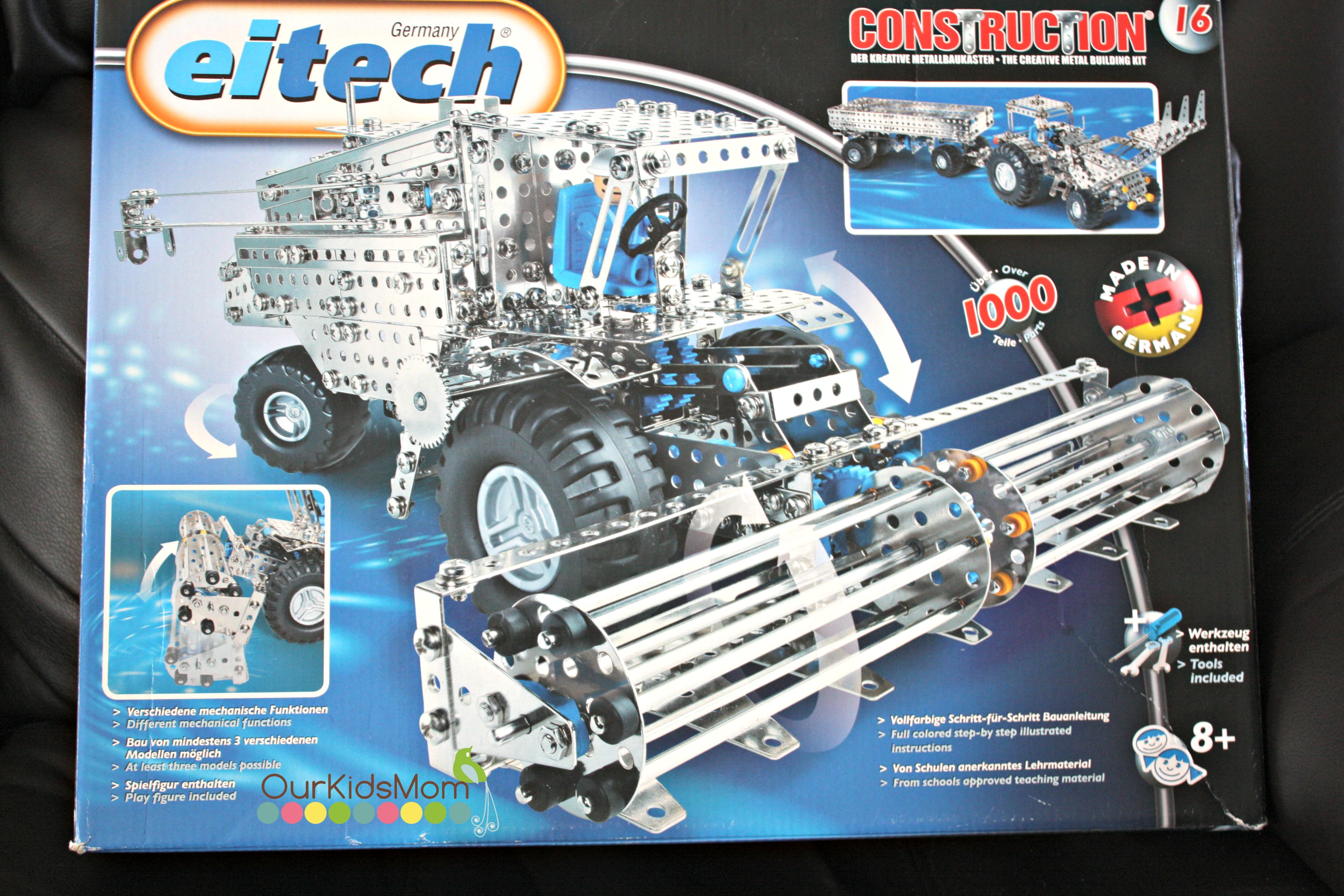 Tractor With Trailer Eitech C81 Metal Building Construction Toy Steel Model Kit