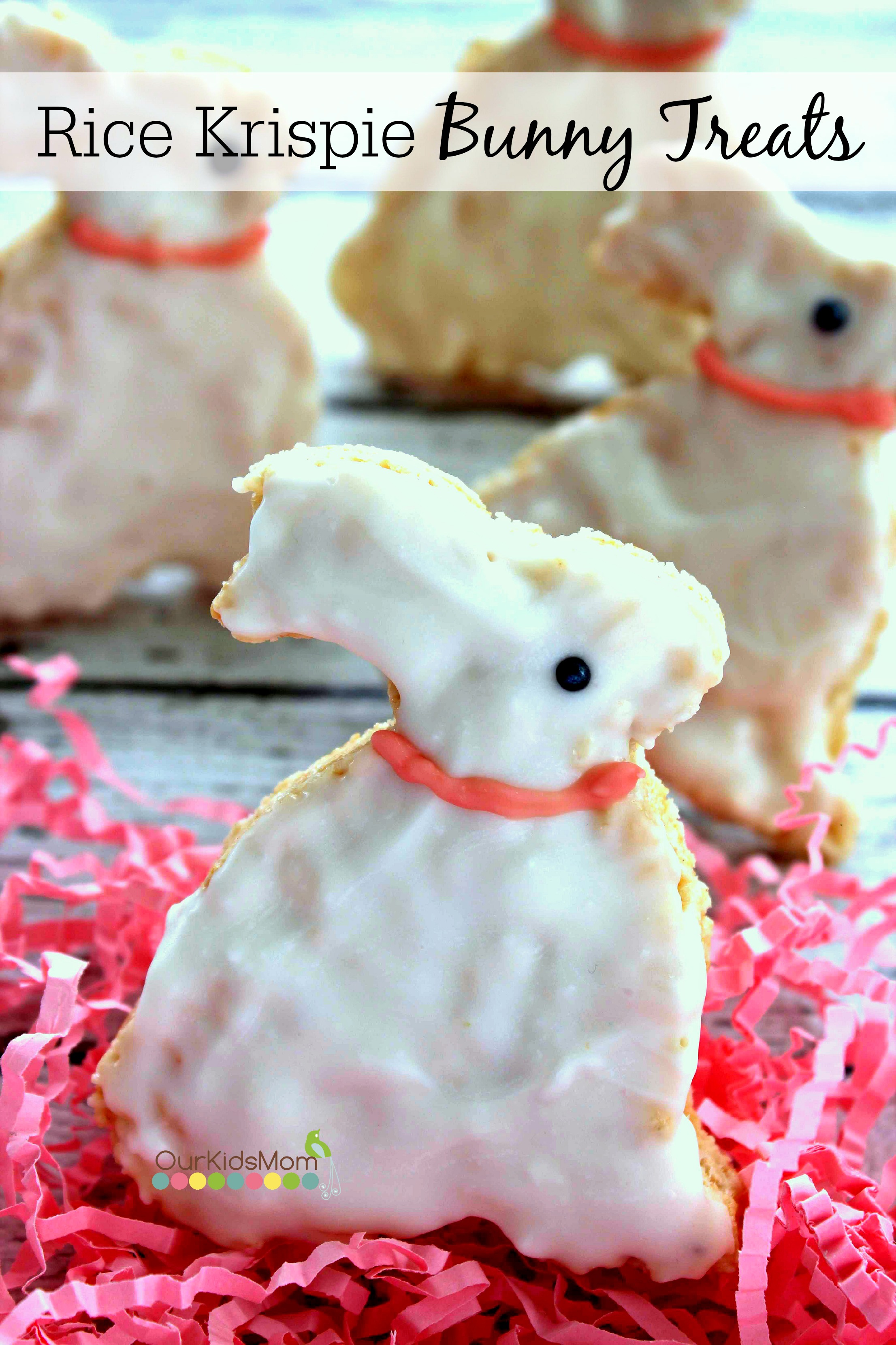 Bunny Rice Krispies Treat - dessert recipe for spring and Eastere